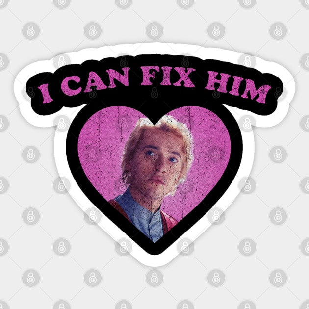 I Can Fix Him Vintage Style Sticker by Ilustra Zee Art